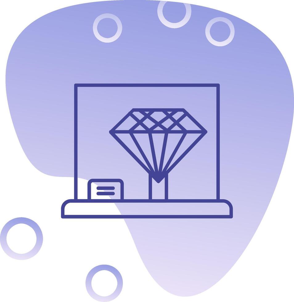 Diamond Gradient Bubble Icon vector