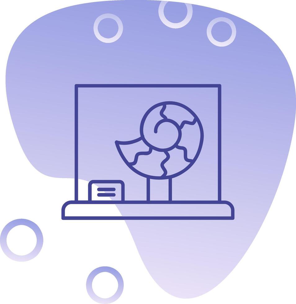 Fossil Gradient Bubble Icon vector