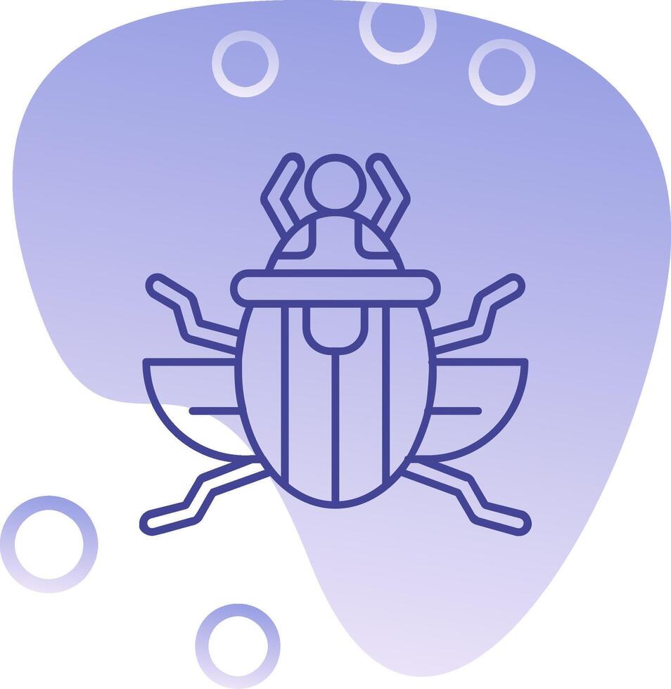 escarabajo degradado burbuja icono vector