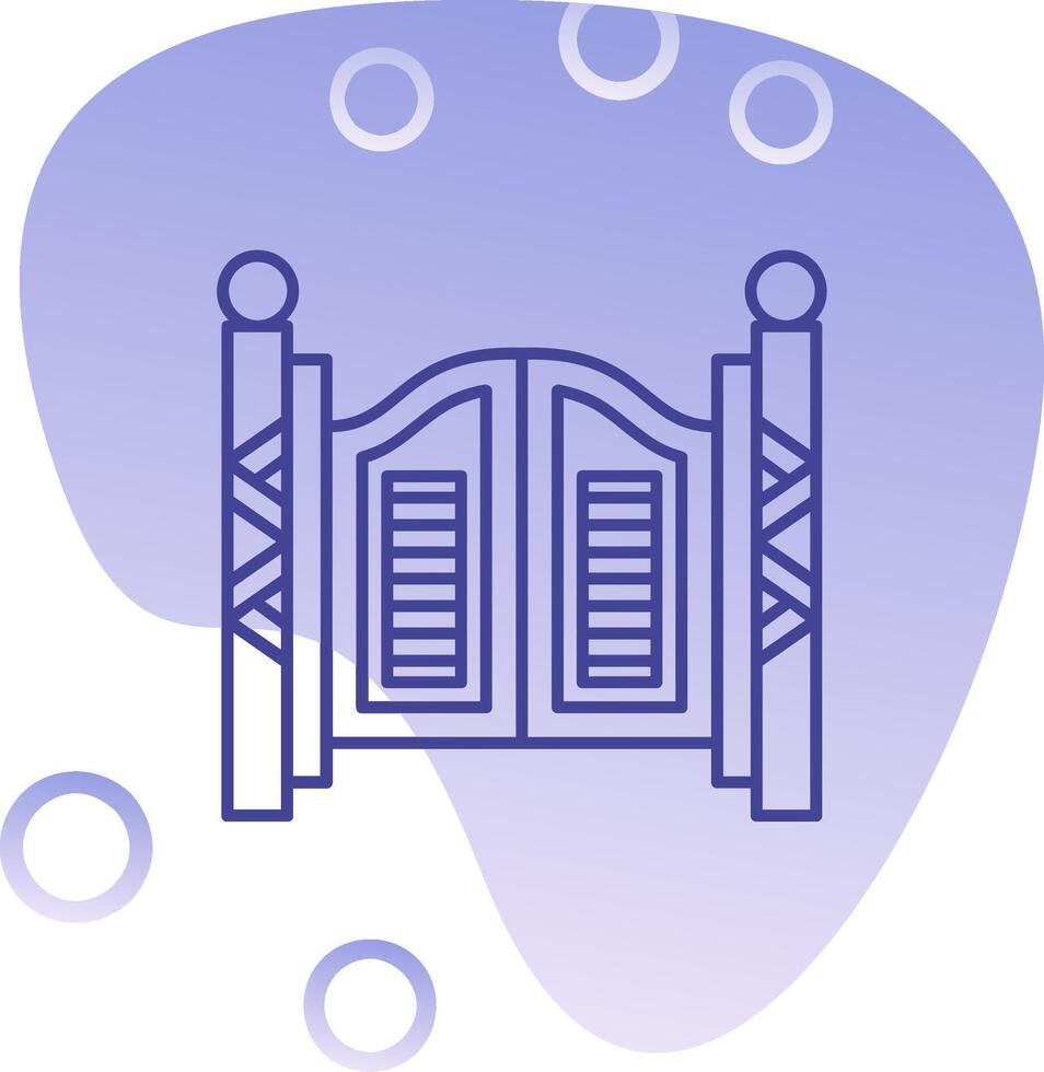 Saloon Gradient Bubble Icon vector