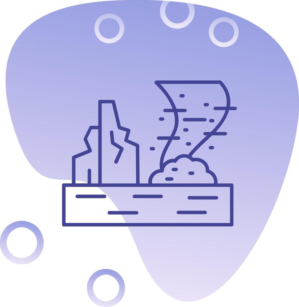 Sandstorm Gradient Bubble Icon vector