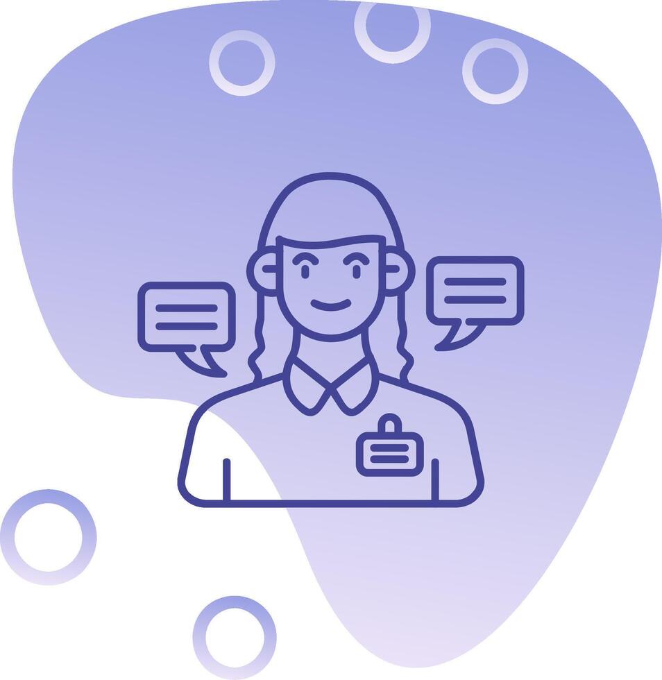 Public relation Gradient Bubble Icon vector