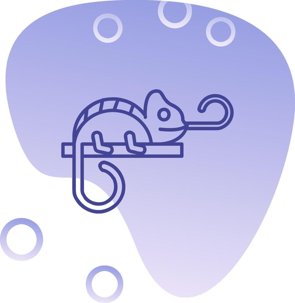 Chameleon Gradient Bubble Icon vector