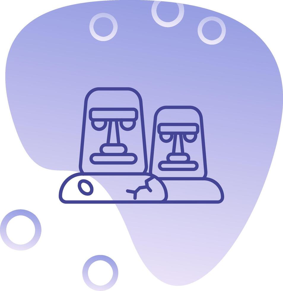 Moai Gradient Bubble Icon vector