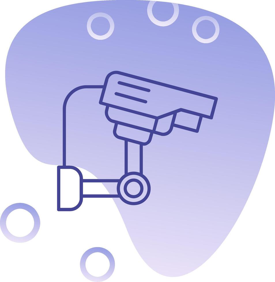 Cctv Gradient Bubble Icon vector