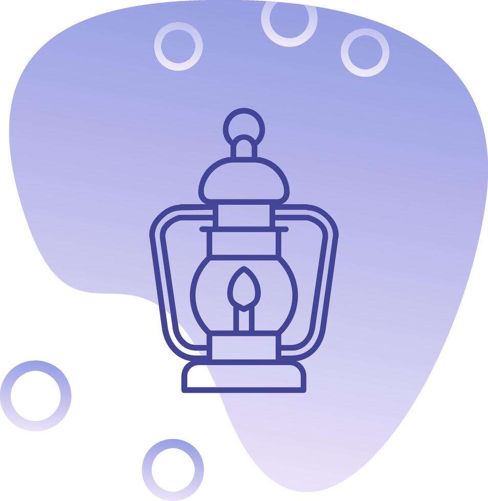 Oil lamp Gradient Bubble Icon vector