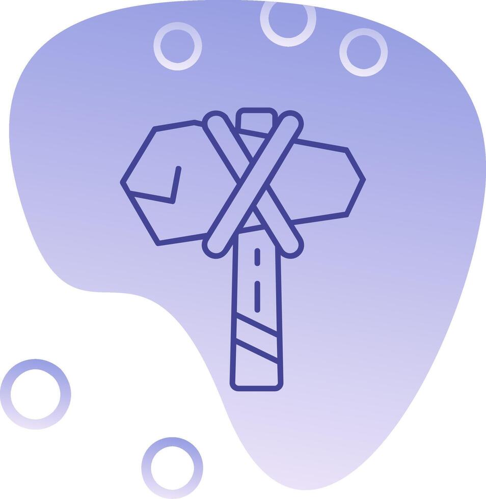 Hammer Gradient Bubble Icon vector