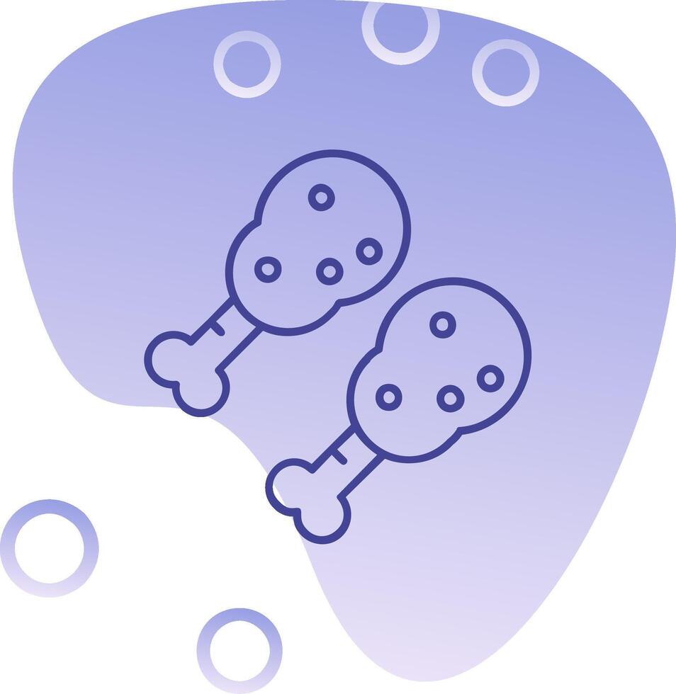 Food Gradient Bubble Icon vector