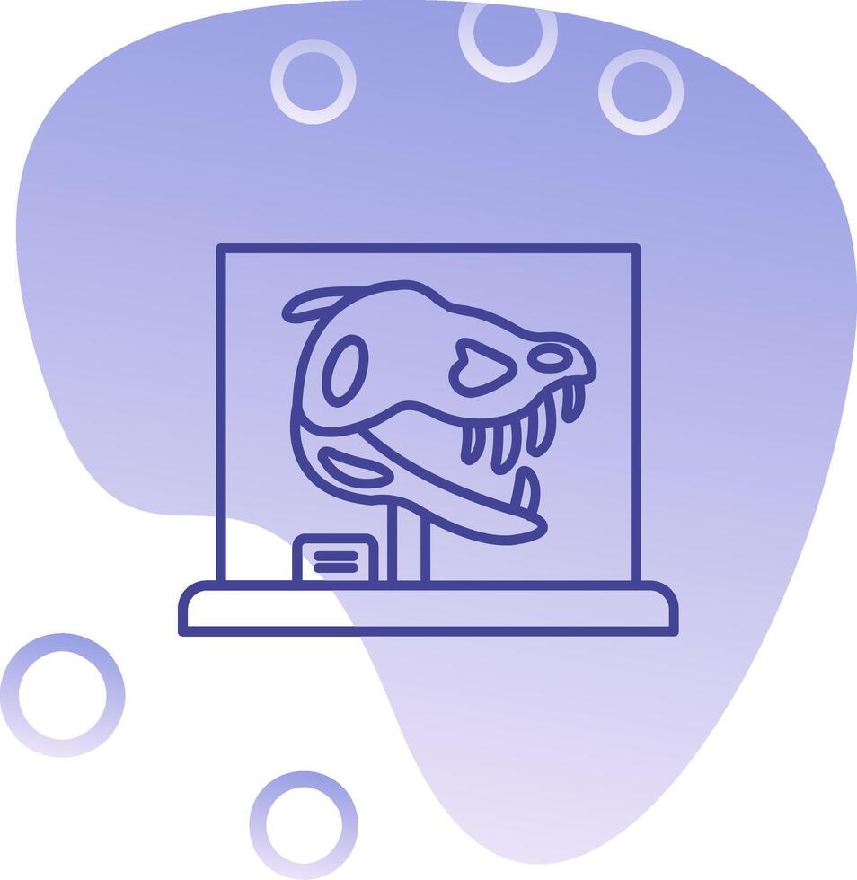 Dinosaur Gradient Bubble Icon vector