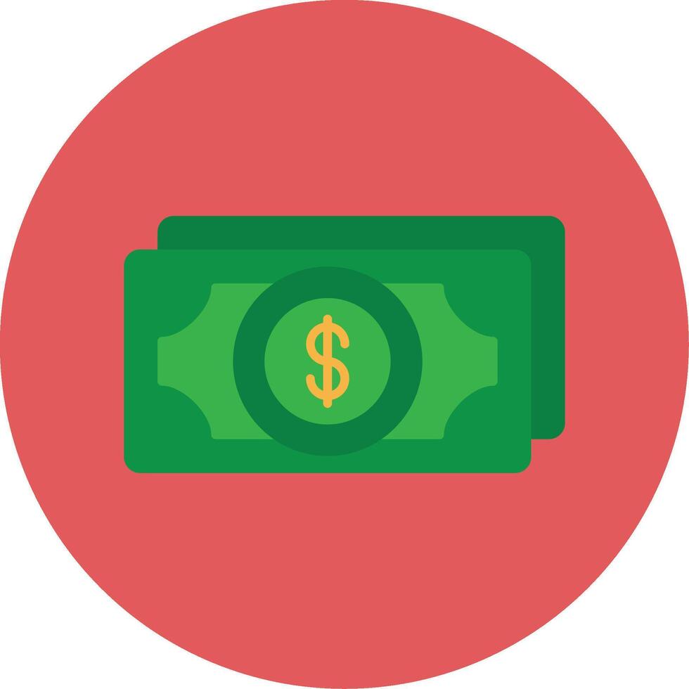 Salary Flat Circle Icon vector