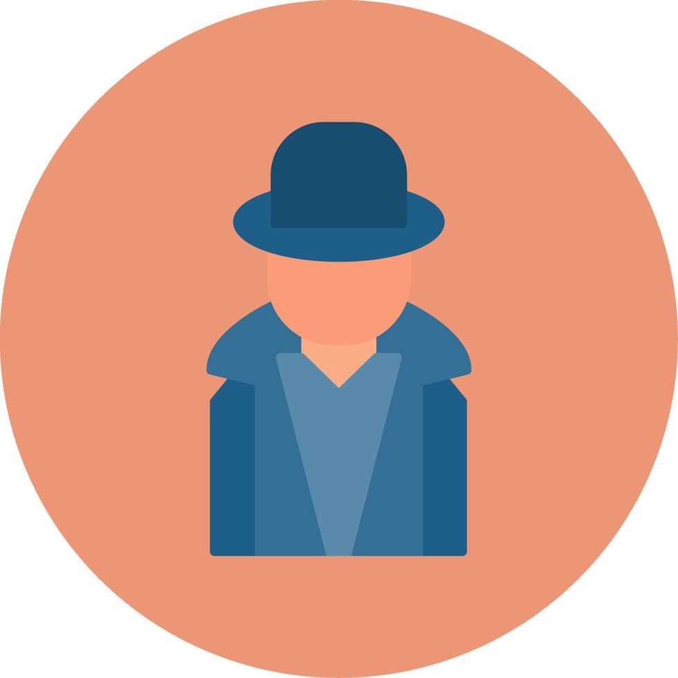 Hacker Flat Circle Icon vector