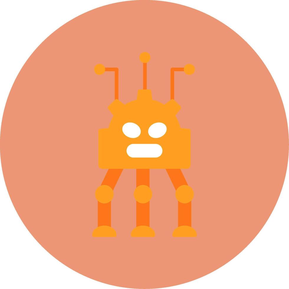 Robotics Flat Circle Icon vector