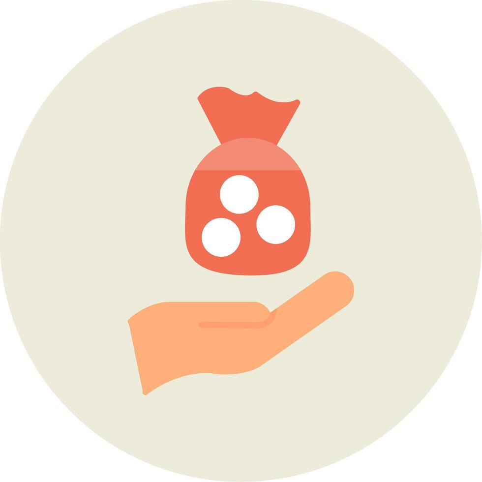 Zakat Flat Circle Icon vector