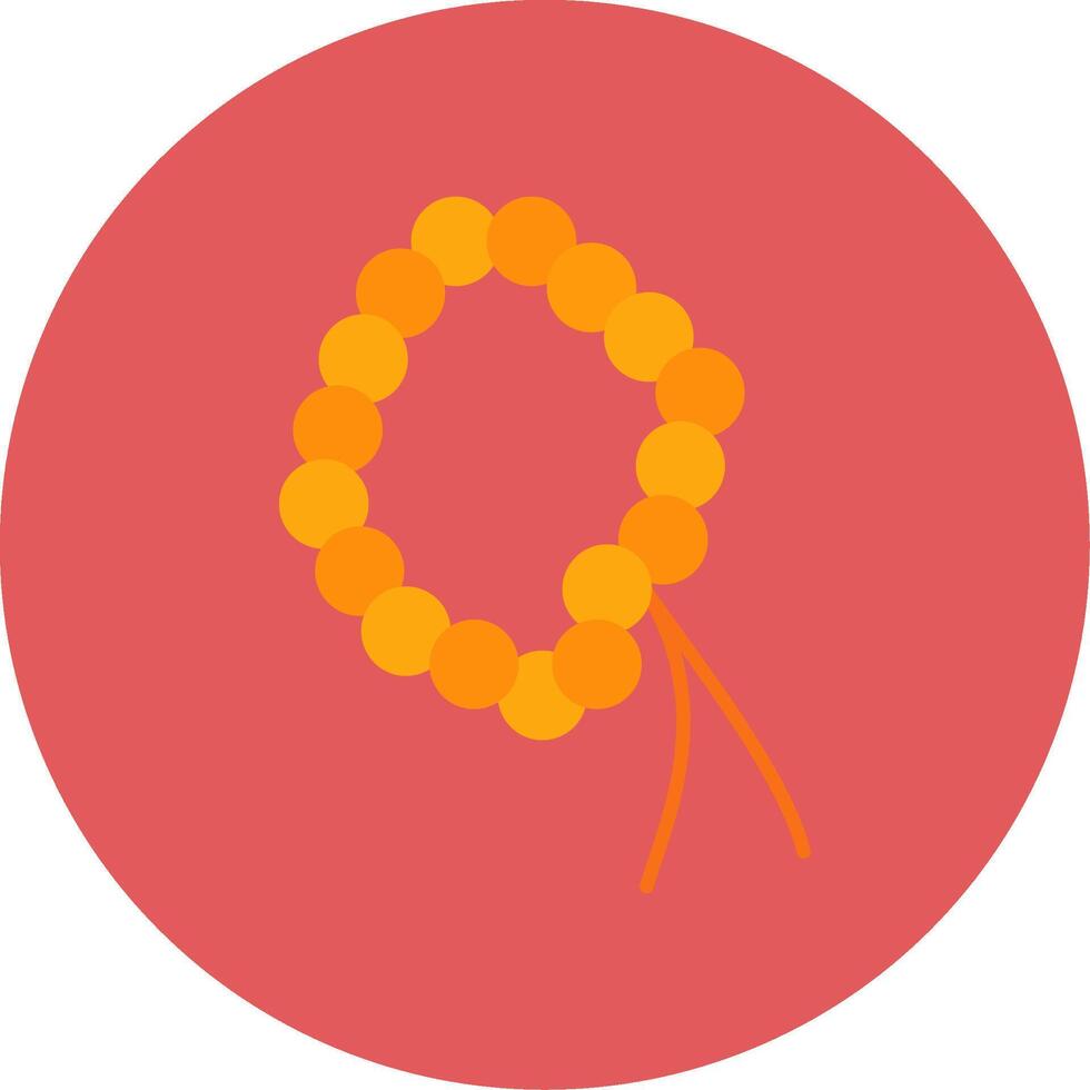 Rosary Flat Circle Icon vector