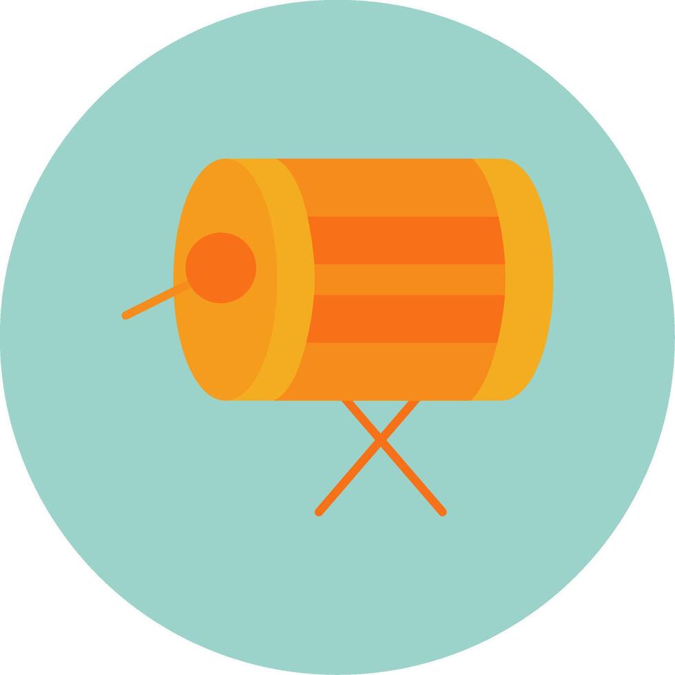 Bedug Flat Circle Icon vector