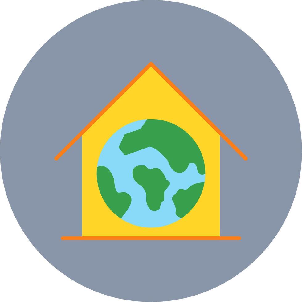 Greenhouse Flat Circle Icon vector