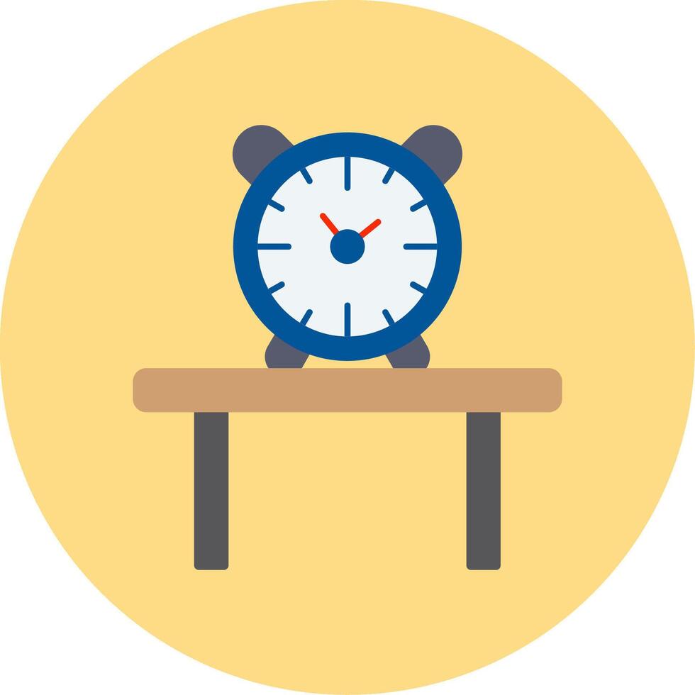 Table Watch Flat Circle Icon vector
