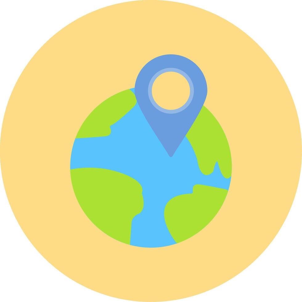 Location Pin Flat Circle Icon vector