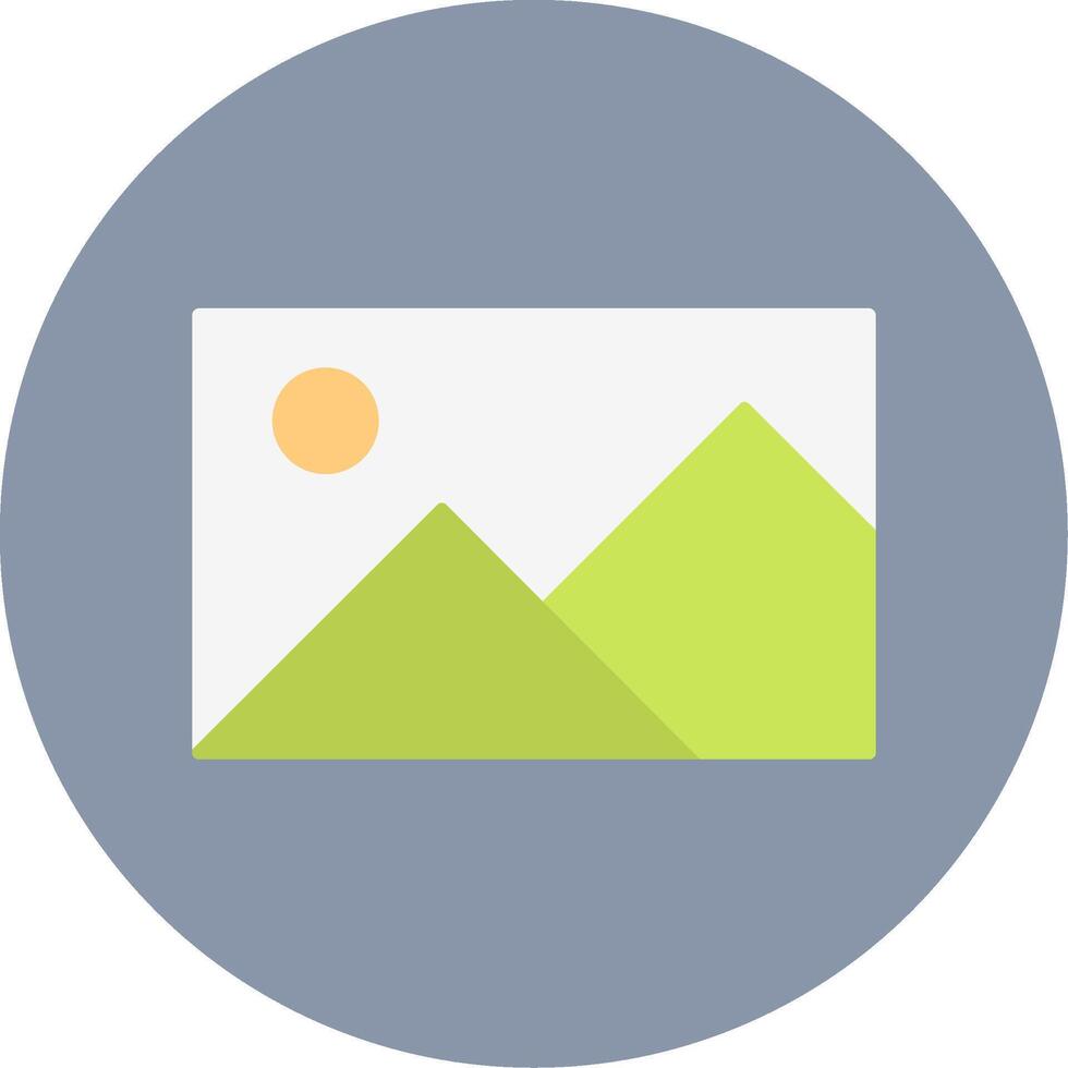 Photo Album Flat Circle Icon vector