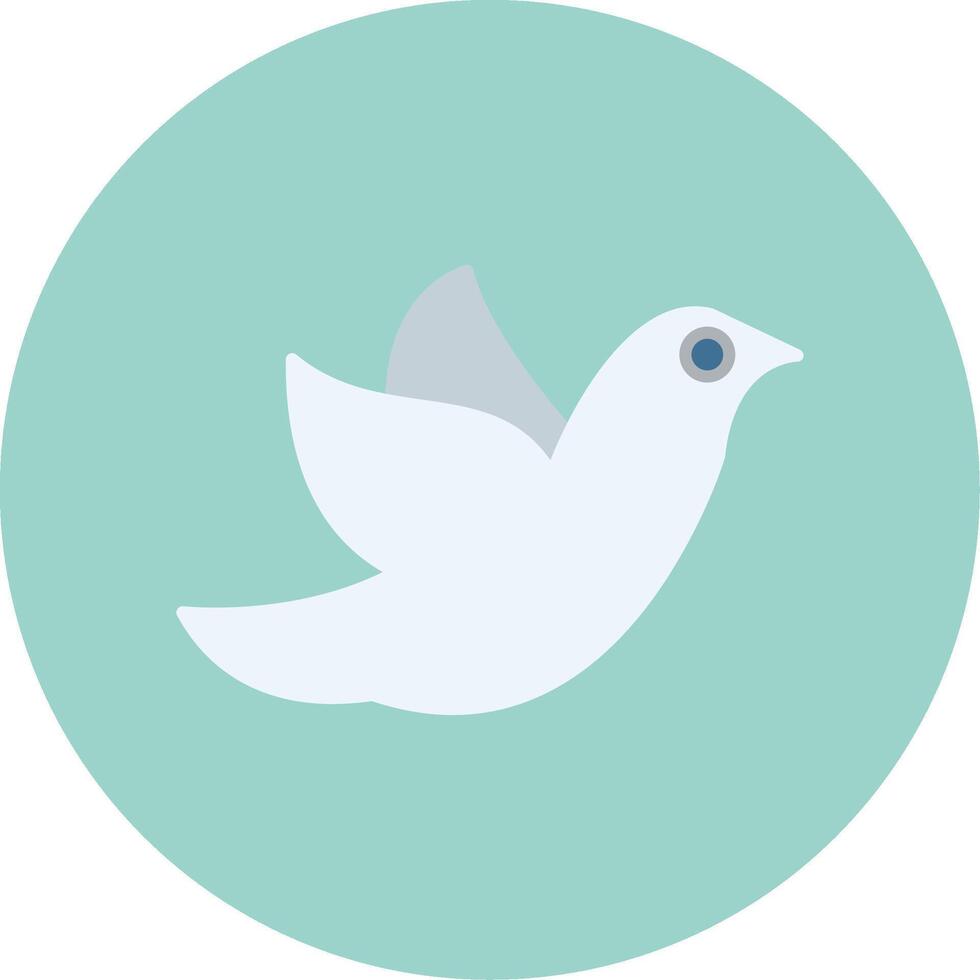 Dove Flat Circle Icon vector