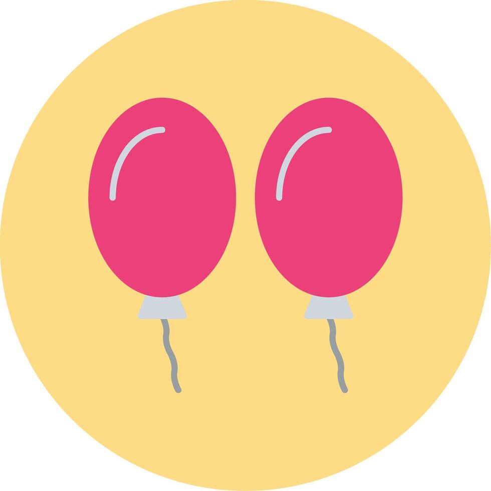 Balloons Flat Circle Icon vector