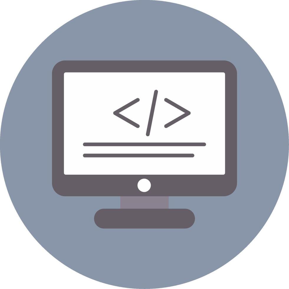 Programming Flat Circle Icon vector