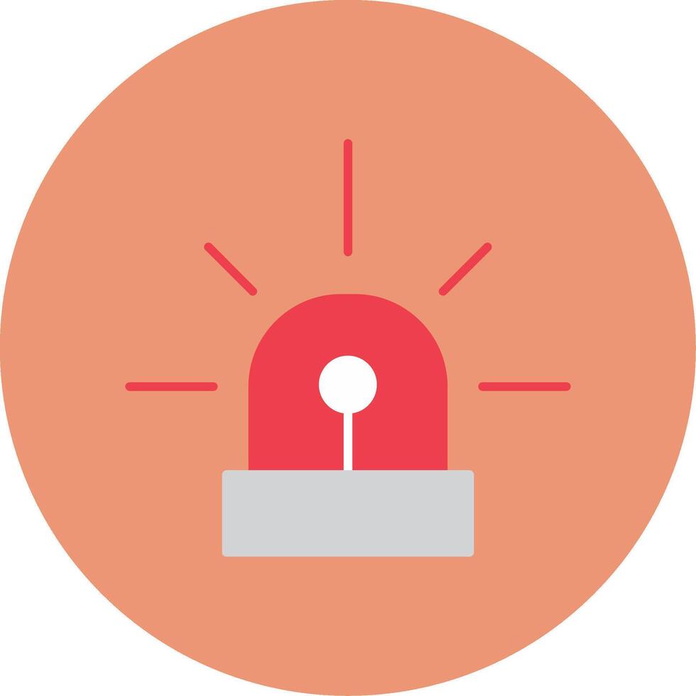 Siren Flat Circle Icon vector