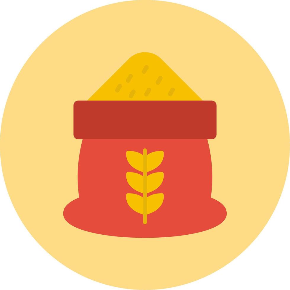 Grain Flat Circle Icon vector