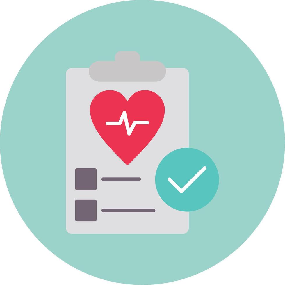 Health Check Flat Circle Icon vector