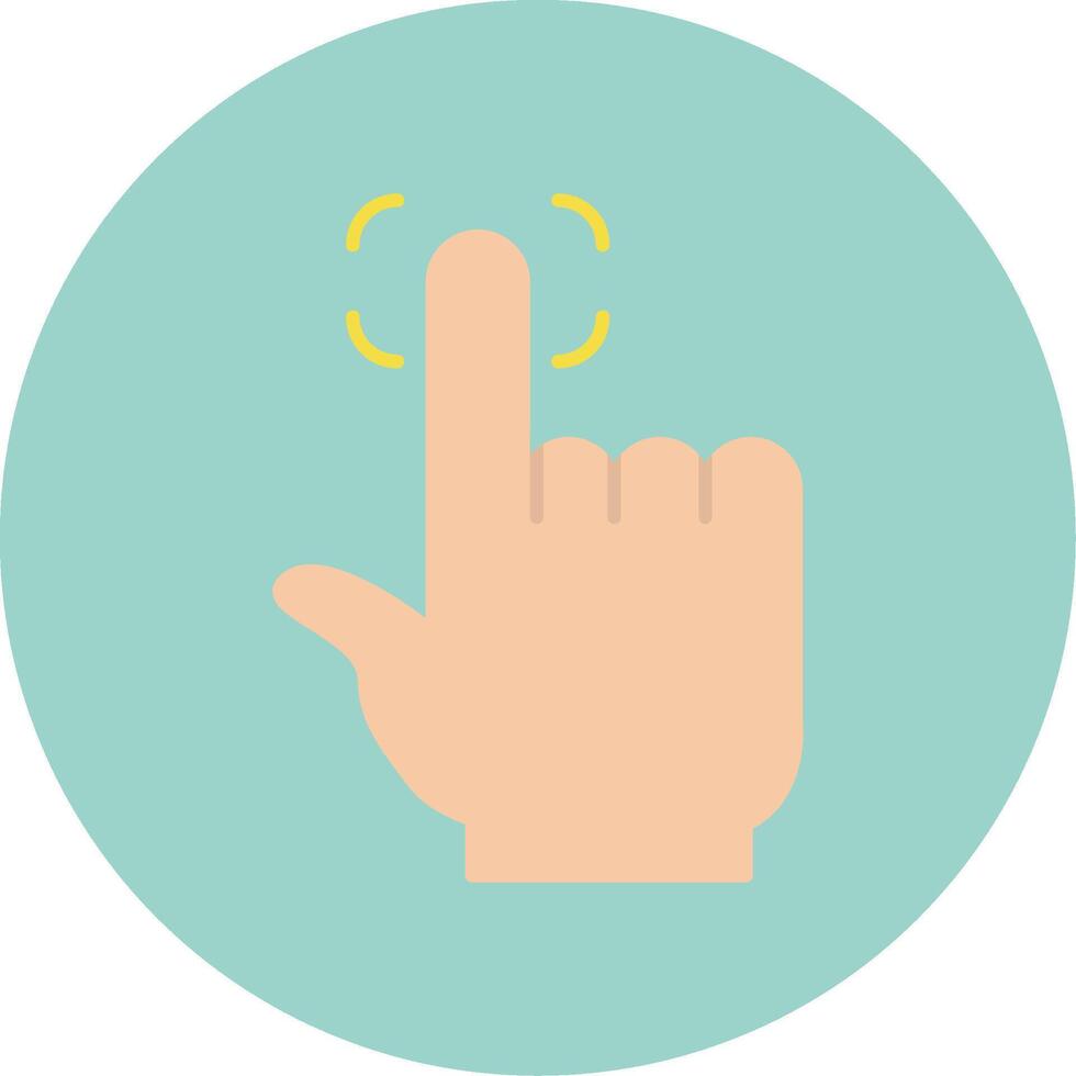 Finger Print Flat Circle Icon vector