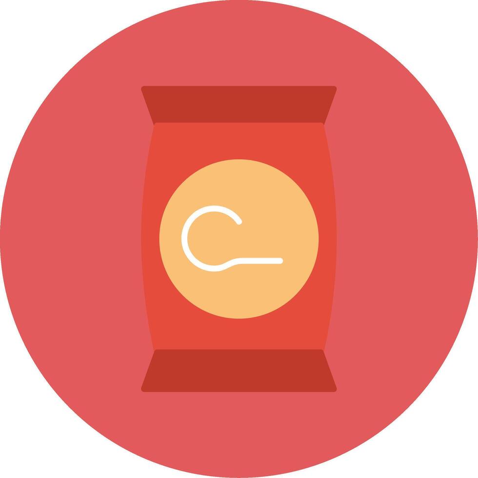 Crisps Flat Circle Icon vector