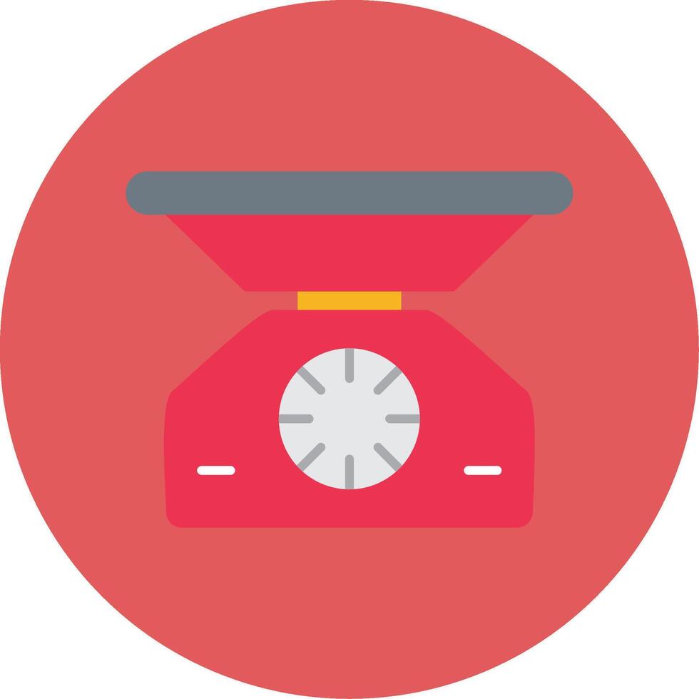 Weight Scale Flat Circle Icon vector