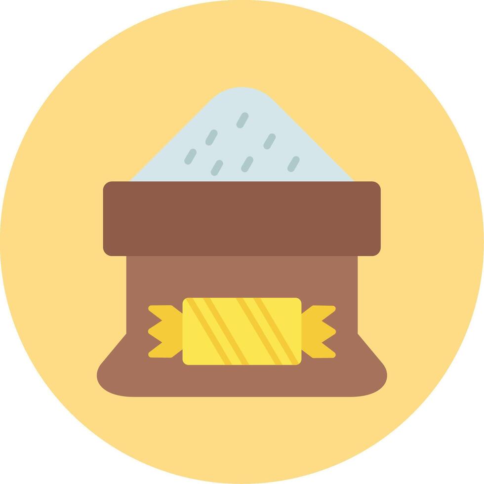 Sugar Flat Circle Icon vector