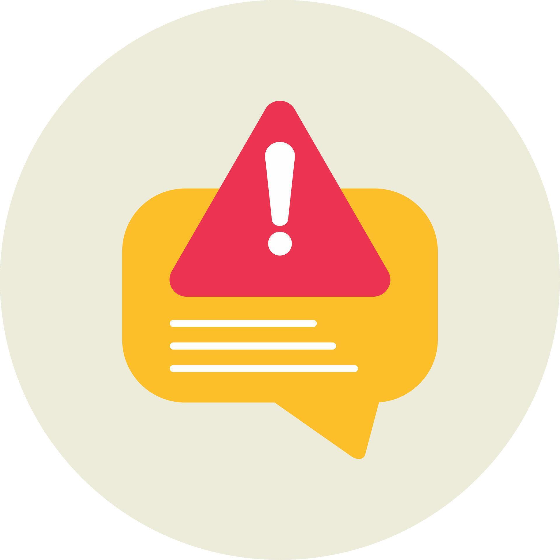 Error Message Flat Circle Icon 37437891 Vector Art at Vecteezy