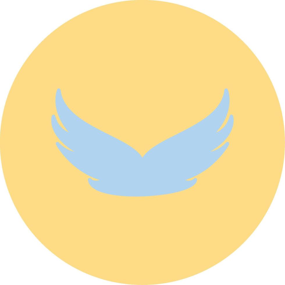 Wings Flat Circle Icon vector