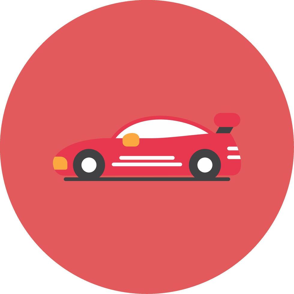 Sports Car Flat Circle Icon vector