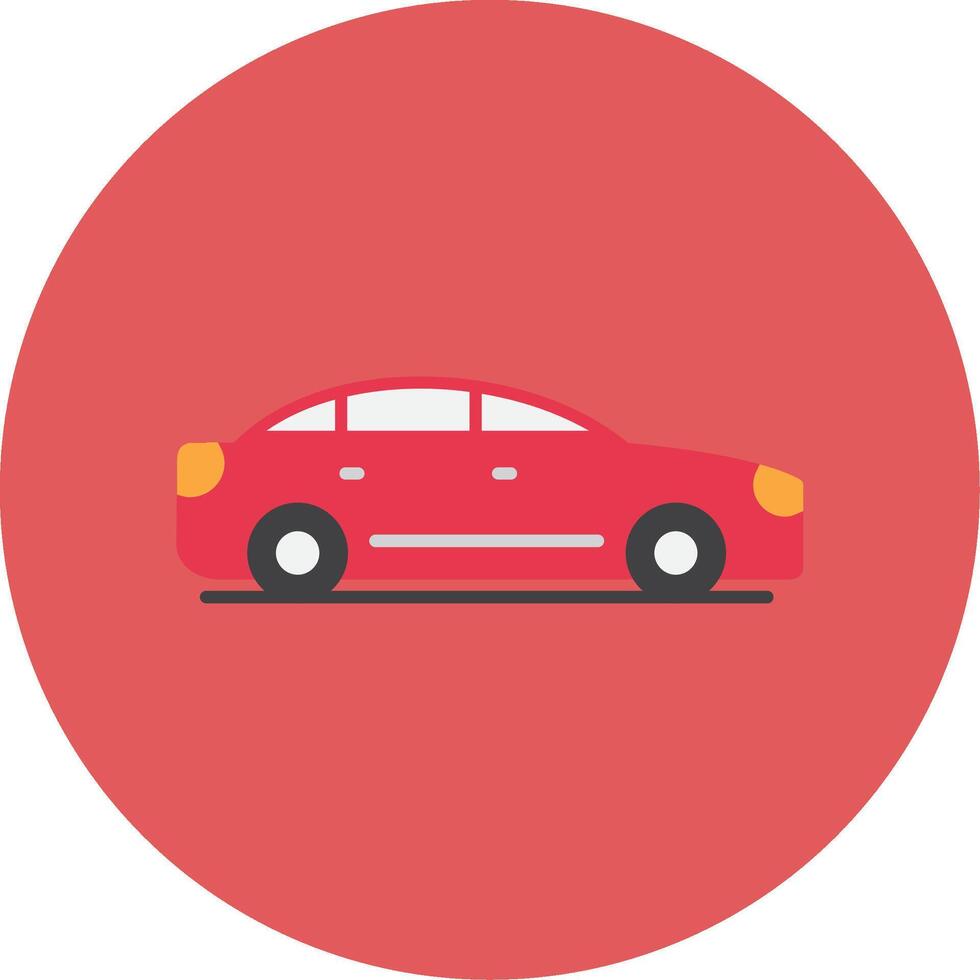 Sedan Flat Circle Icon vector