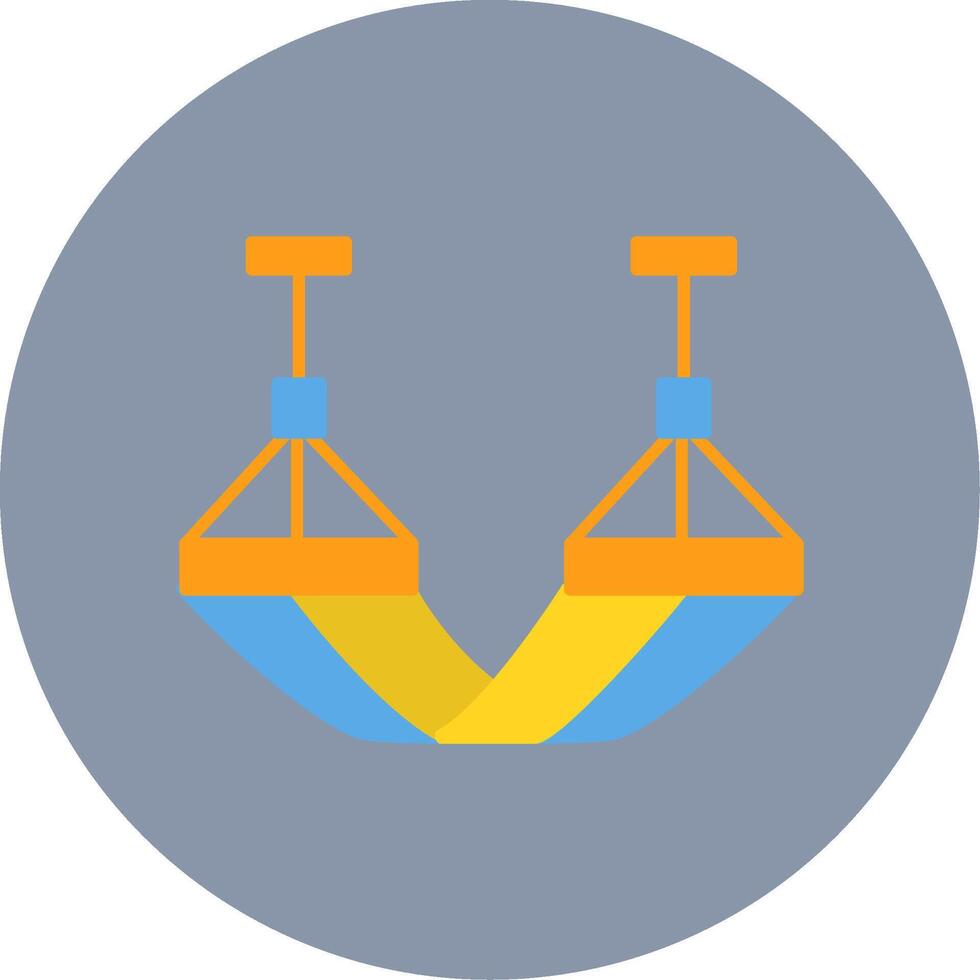 hamaca plano circulo icono vector
