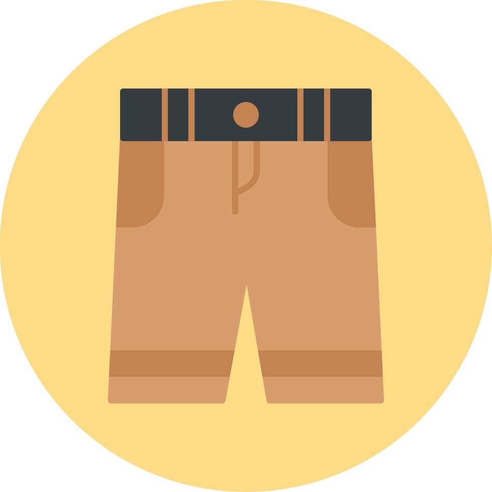 Shorts Flat Circle Icon vector