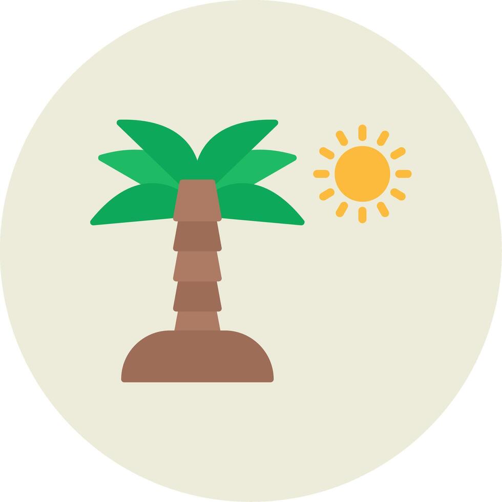 Palm Tree Flat Circle Icon 37438006 Vector Art at Vecteezy