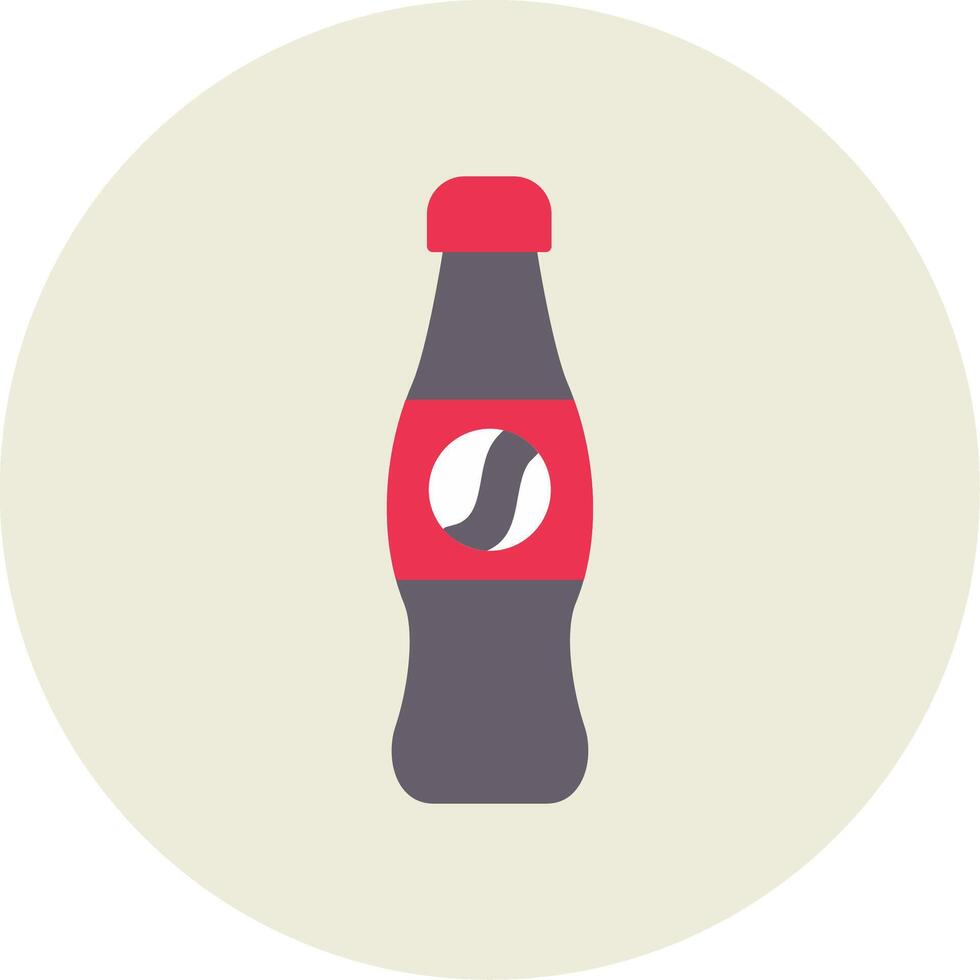 Cola Flat Circle Icon vector