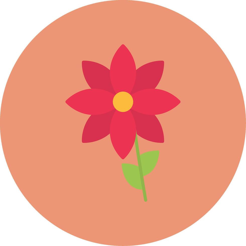 flor plano circulo icono vector