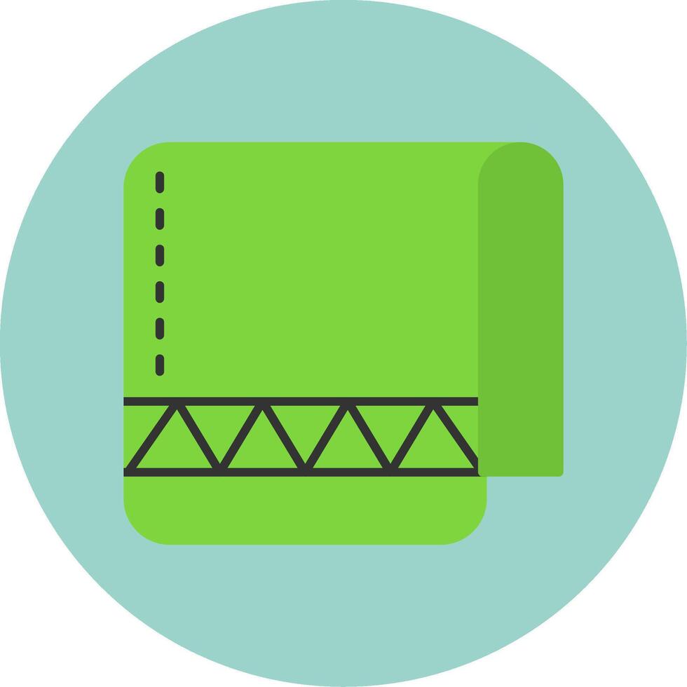 Towel Flat Circle Icon vector
