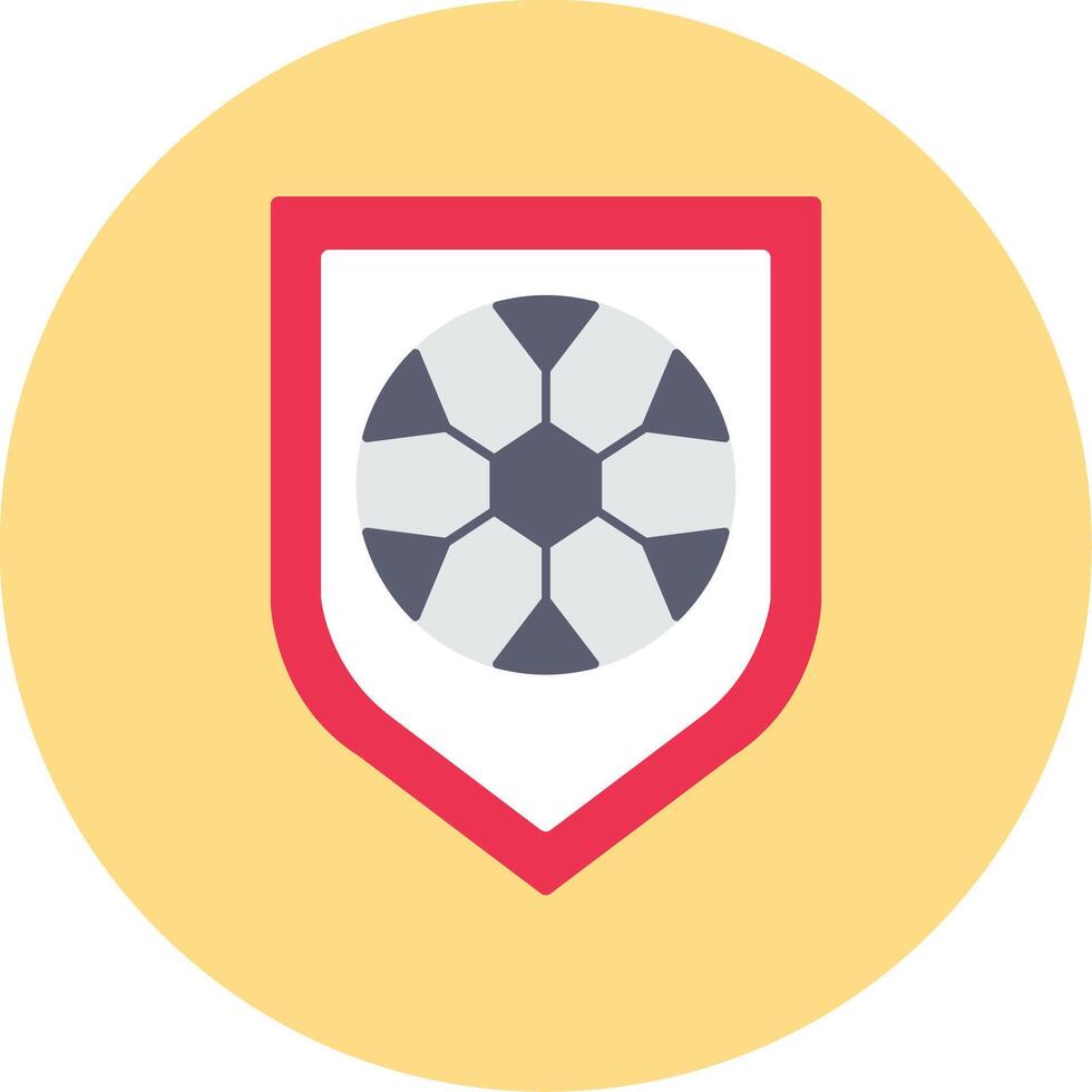 Football Badge Flat Circle Icon vector