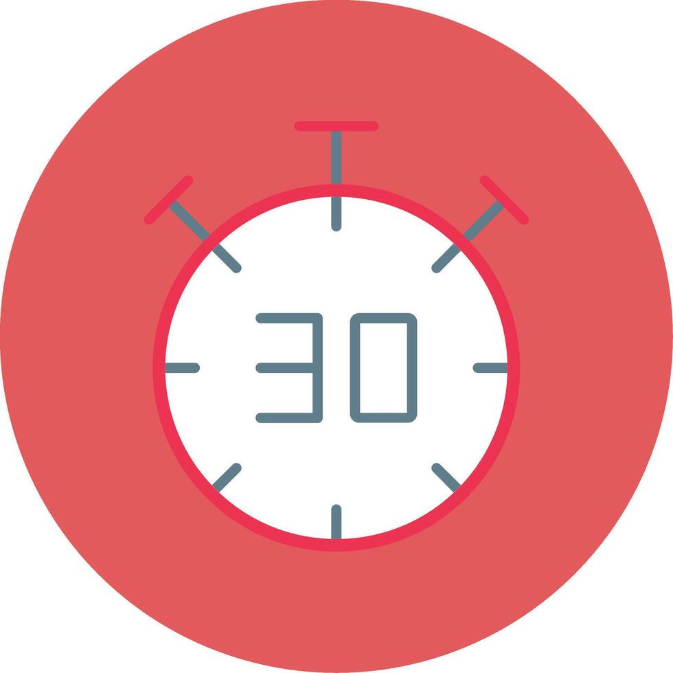Half Time Flat Circle Icon vector