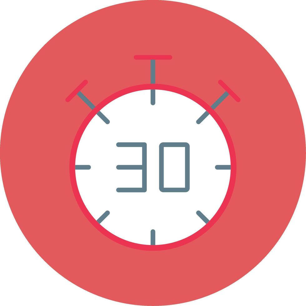 Half Time Flat Circle Icon vector