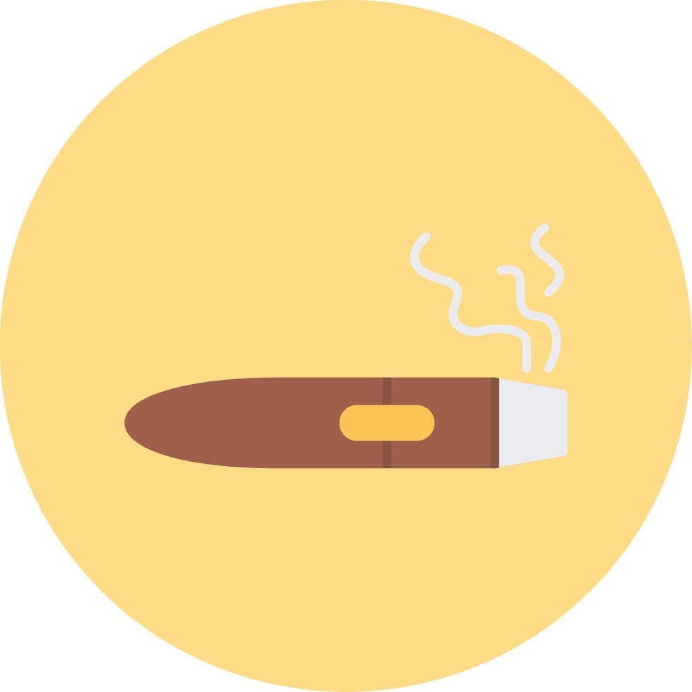 Cigar Flat Circle Icon vector