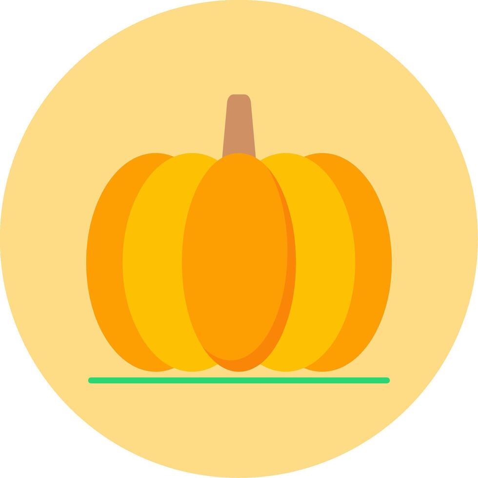 Pumpkin Flat Circle Icon vector