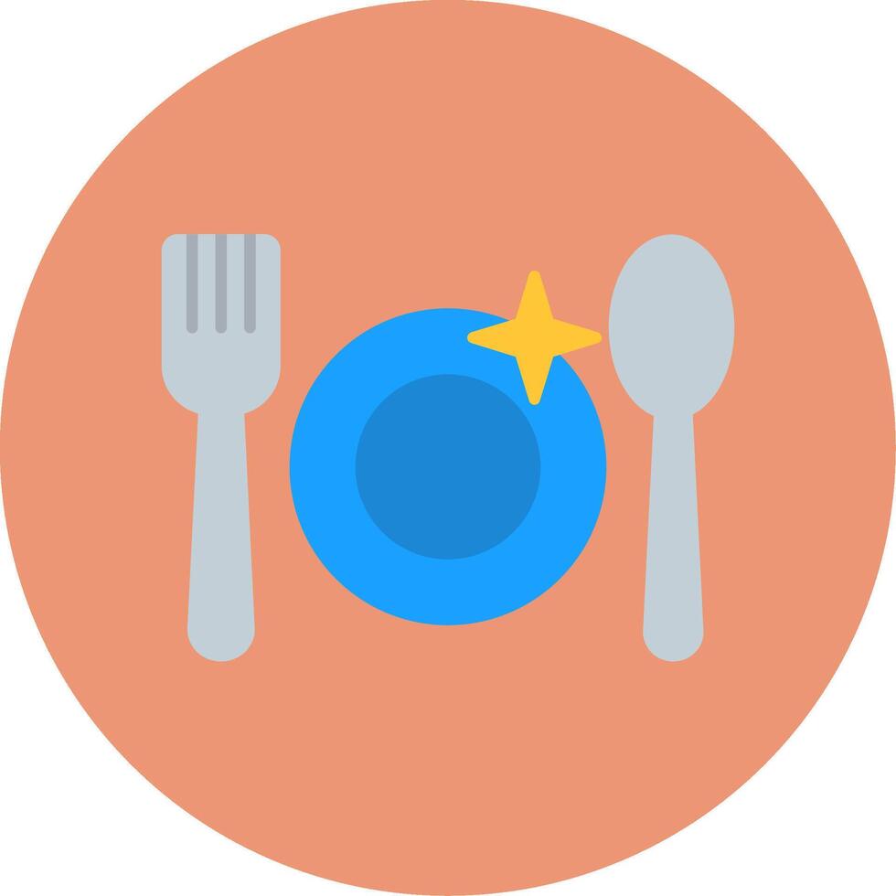 Crockery Flat Circle Icon vector