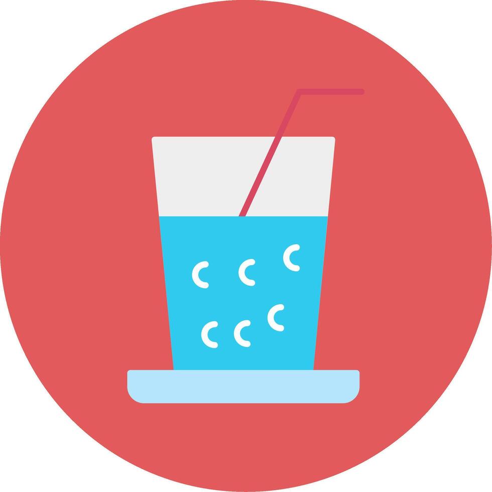 Drinks Flat Circle Icon vector